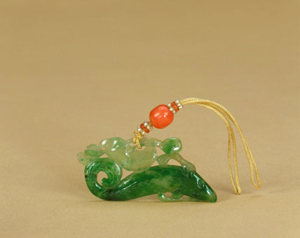 翡翠鱼形佩